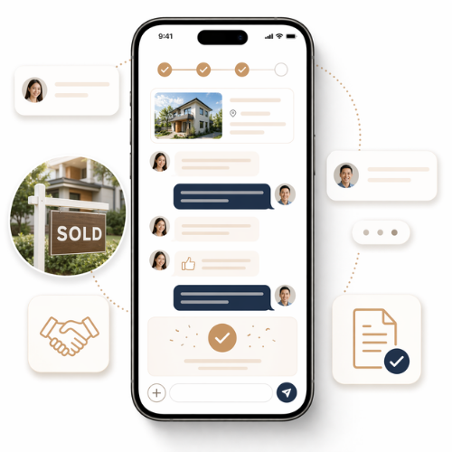 チャットで交渉して成約